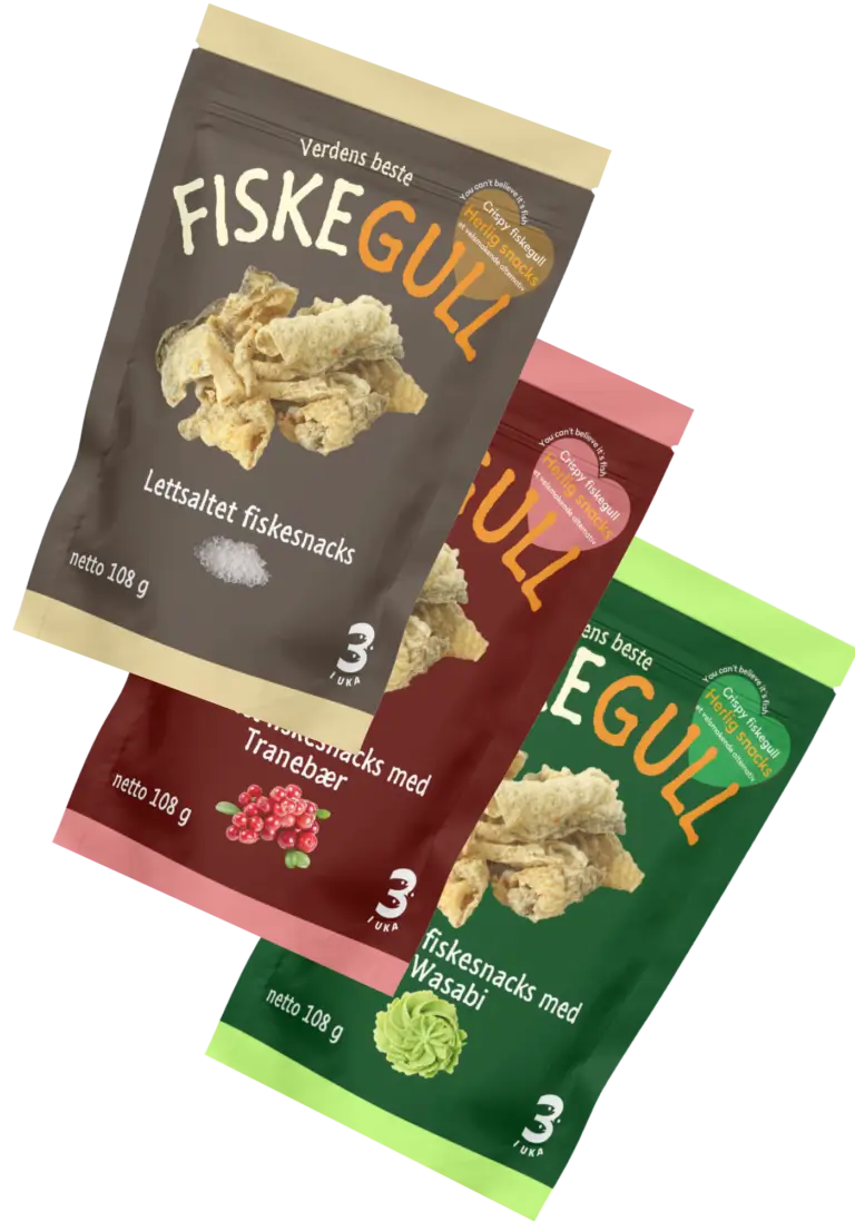 3 poser Fiskegull