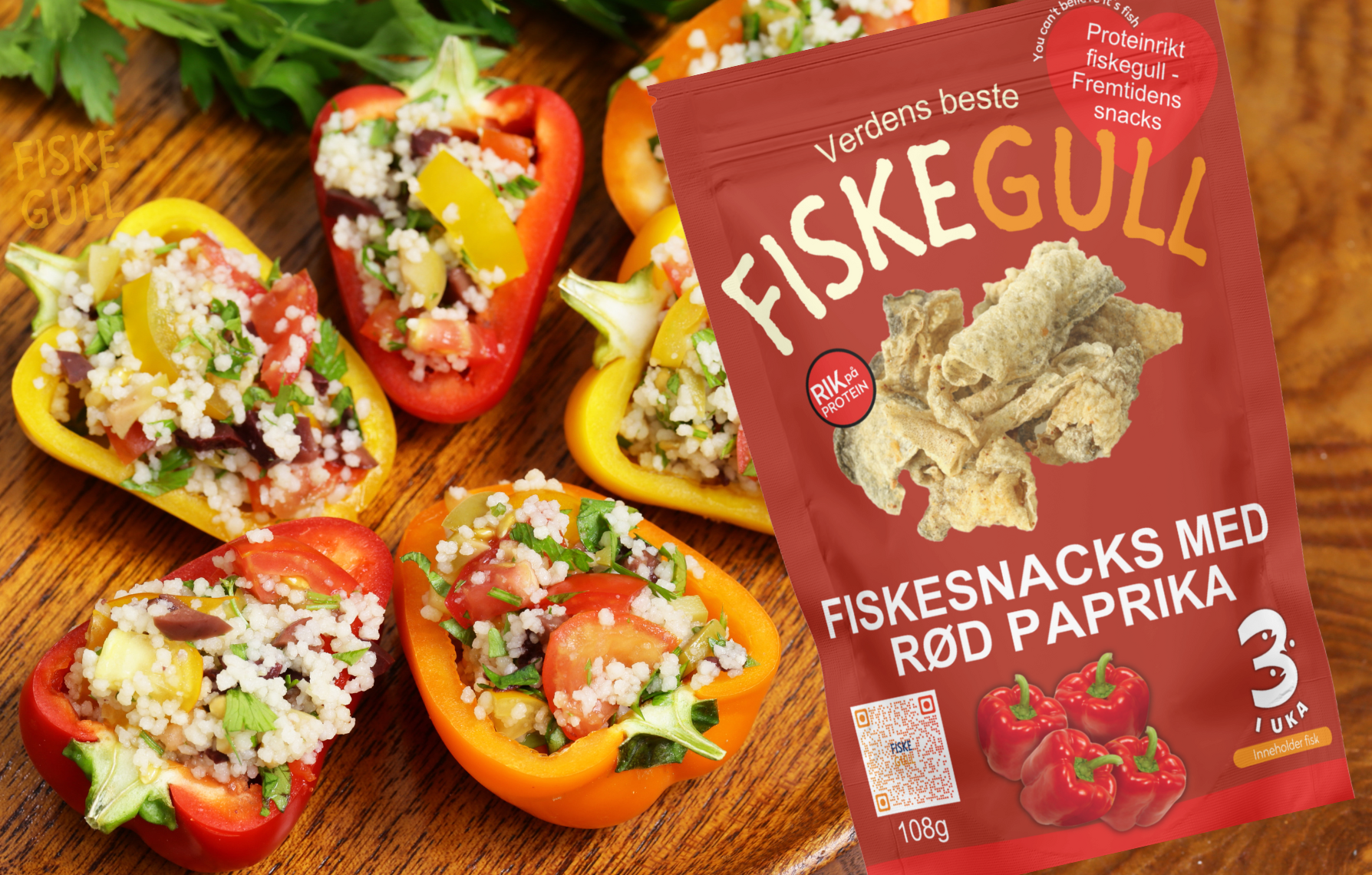 Fischsnacks mit Paprika