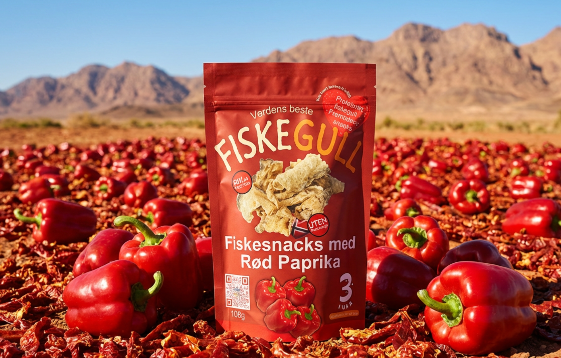 Fischsnacks mit rotem Pfeffer