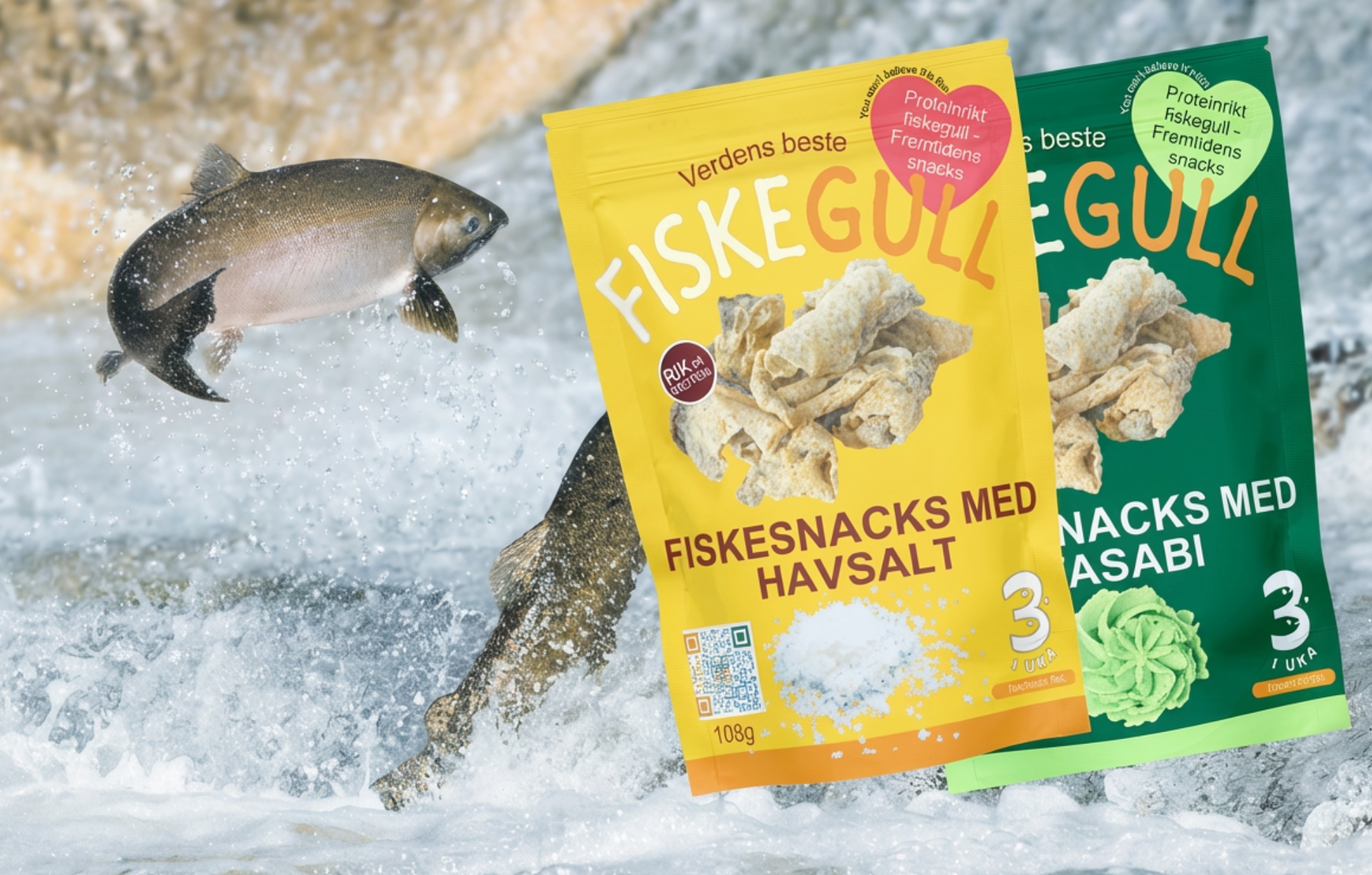 Fischsnacks mit Meersalz